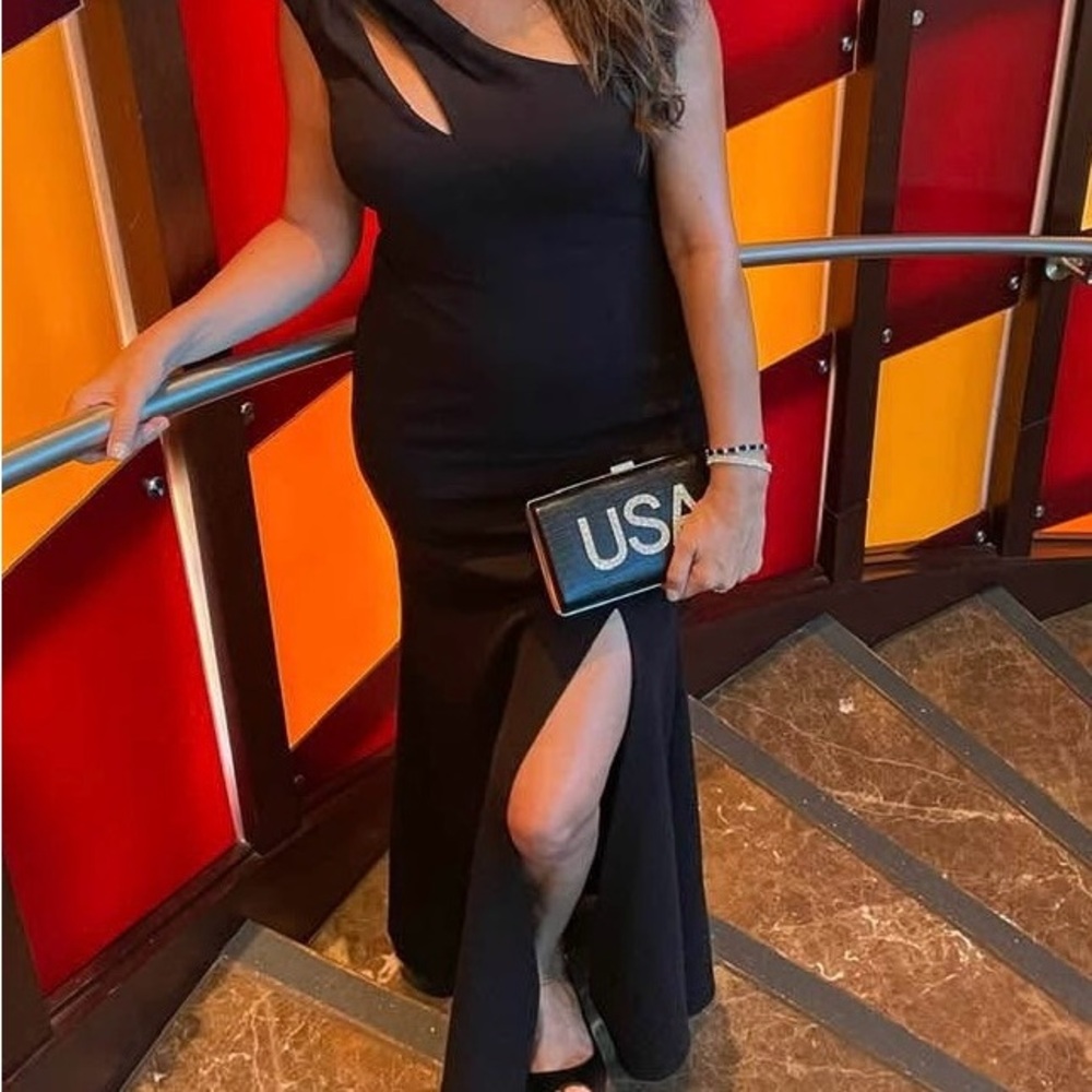Vince Camuto Black Asymmetrical Dress